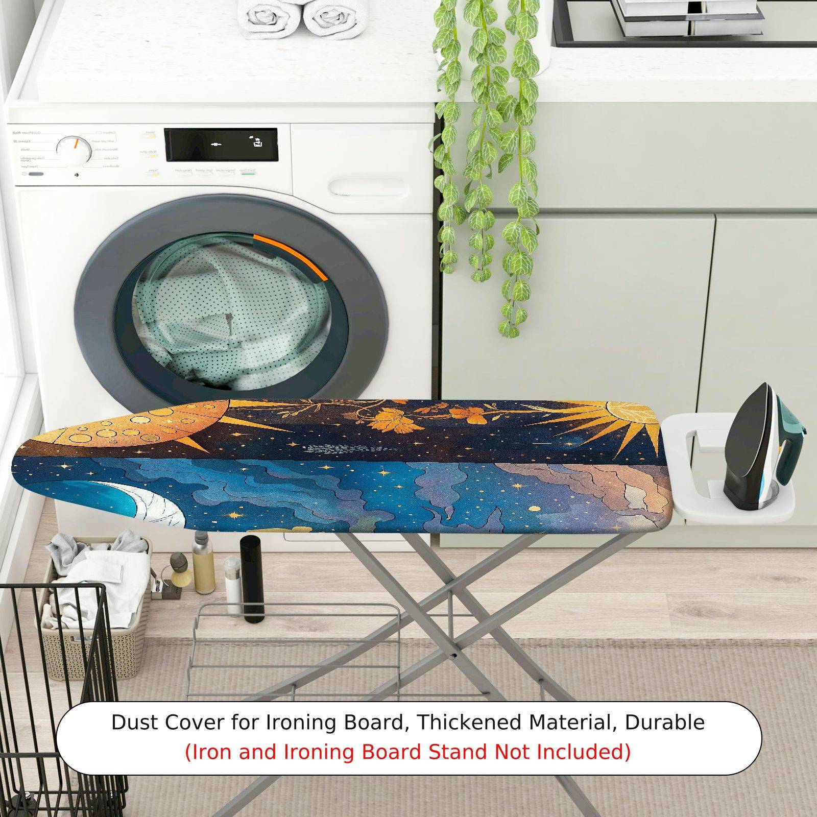 1-Piece Stars Moon Sun  Ironing Board Cover, Universal Size, Without Board