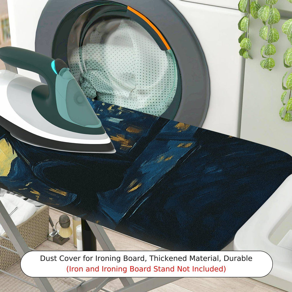 1-Piece Starry Night Cat Artistic  Ironing Board Cover, Universal Size, Without Board