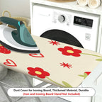1-Piece Strawberry Floral Heart  Ironing Board Cover, Universal Size, Without Board