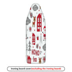 1-Piece Christmas Santa Reindeer Winter  Ironing Board Cover, Universal Size, Without Board