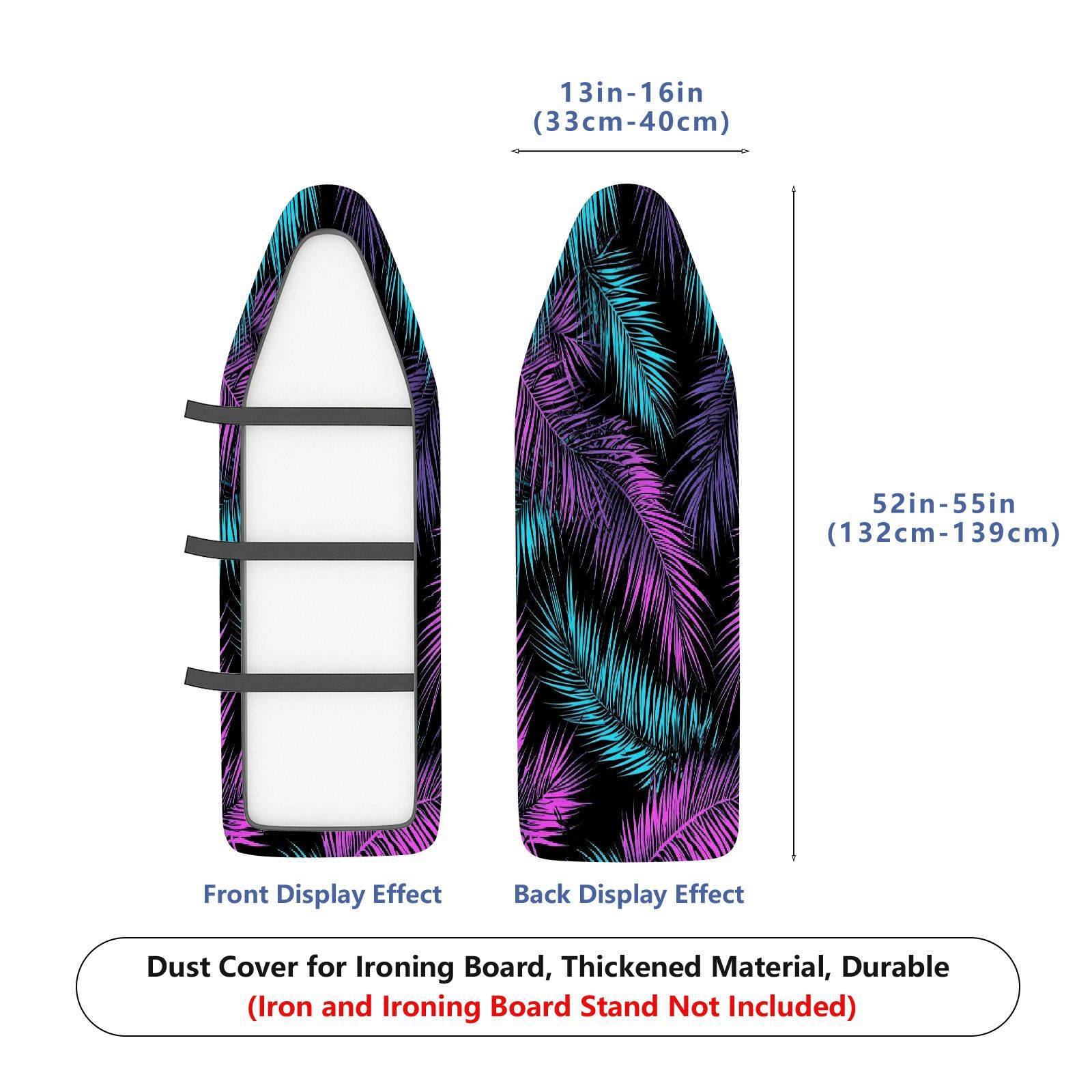 1-Piece Tropical Palm Leaf Pattern  Ironing Board Cover, Universal Size, Without Board