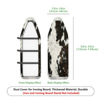 1-Piece Animal Print Faux Fur Black And White  Ironing Board Cover, Universal Size, Without Board