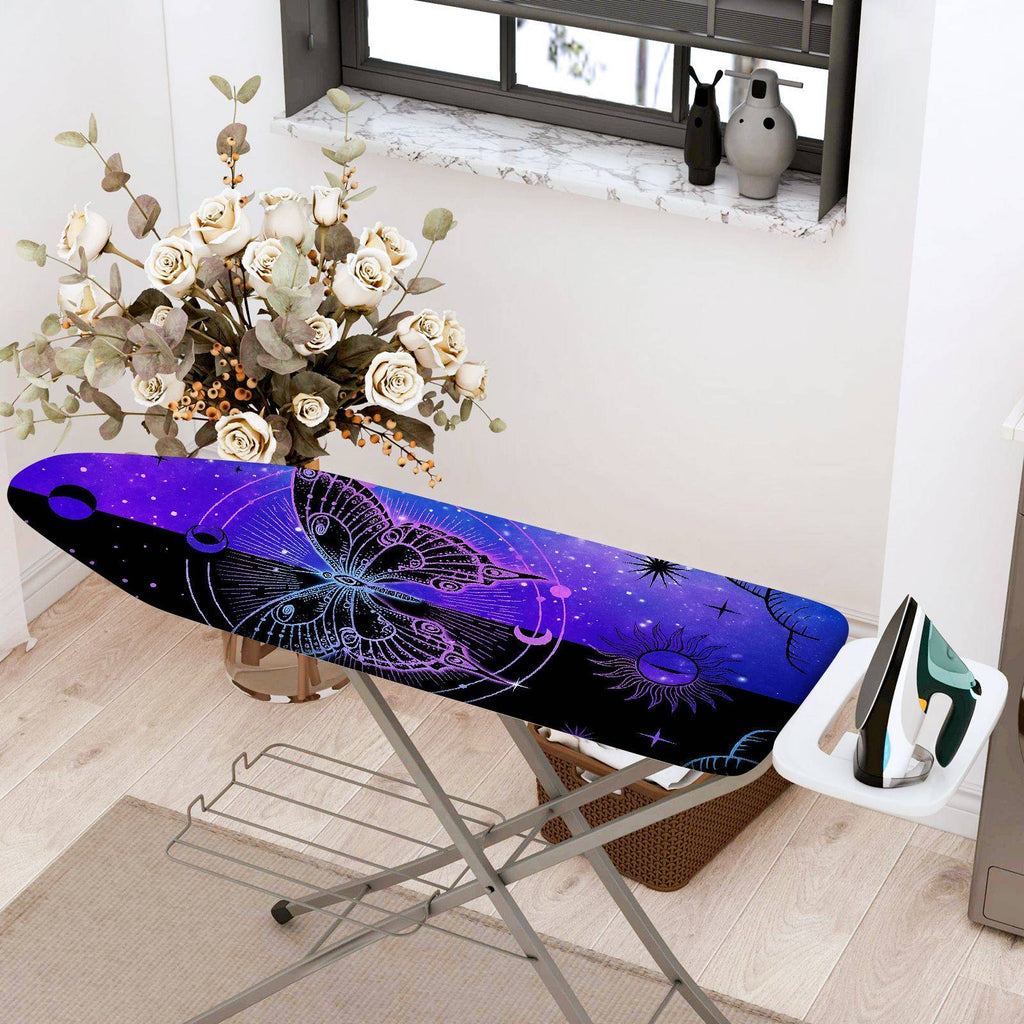 1-Piece Butterfly Galaxy Stars  Ironing Board Cover, Universal Size, Without Board
