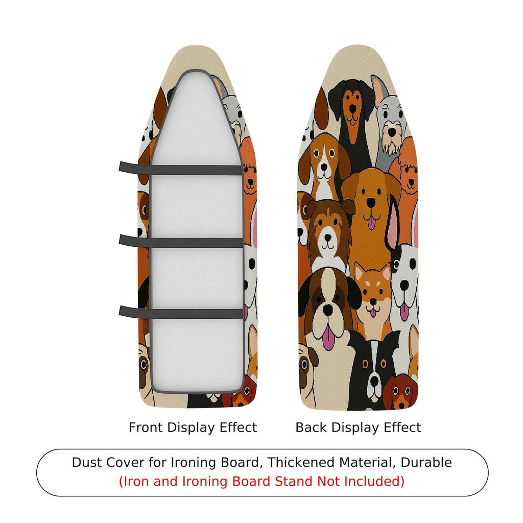 1-Piece Cute Dogs  Fun  Ironing Board Cover, Universal Size, Without Board