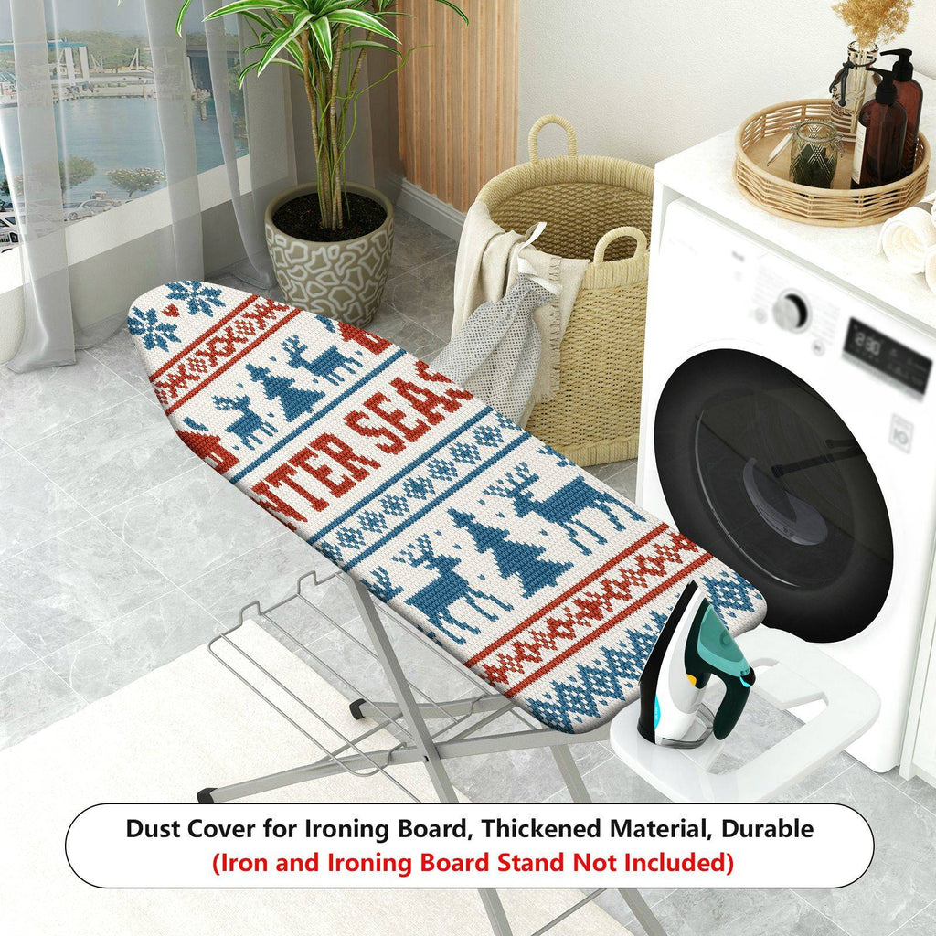 1-Piece Winter Christmas Deer  Ironing Board Cover, Universal Size, Without Board