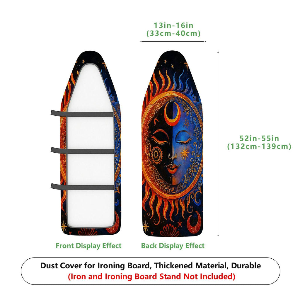 1-Piece Sun Moon Stars Astrology  Ironing Board Cover, Universal Size, Without Board
