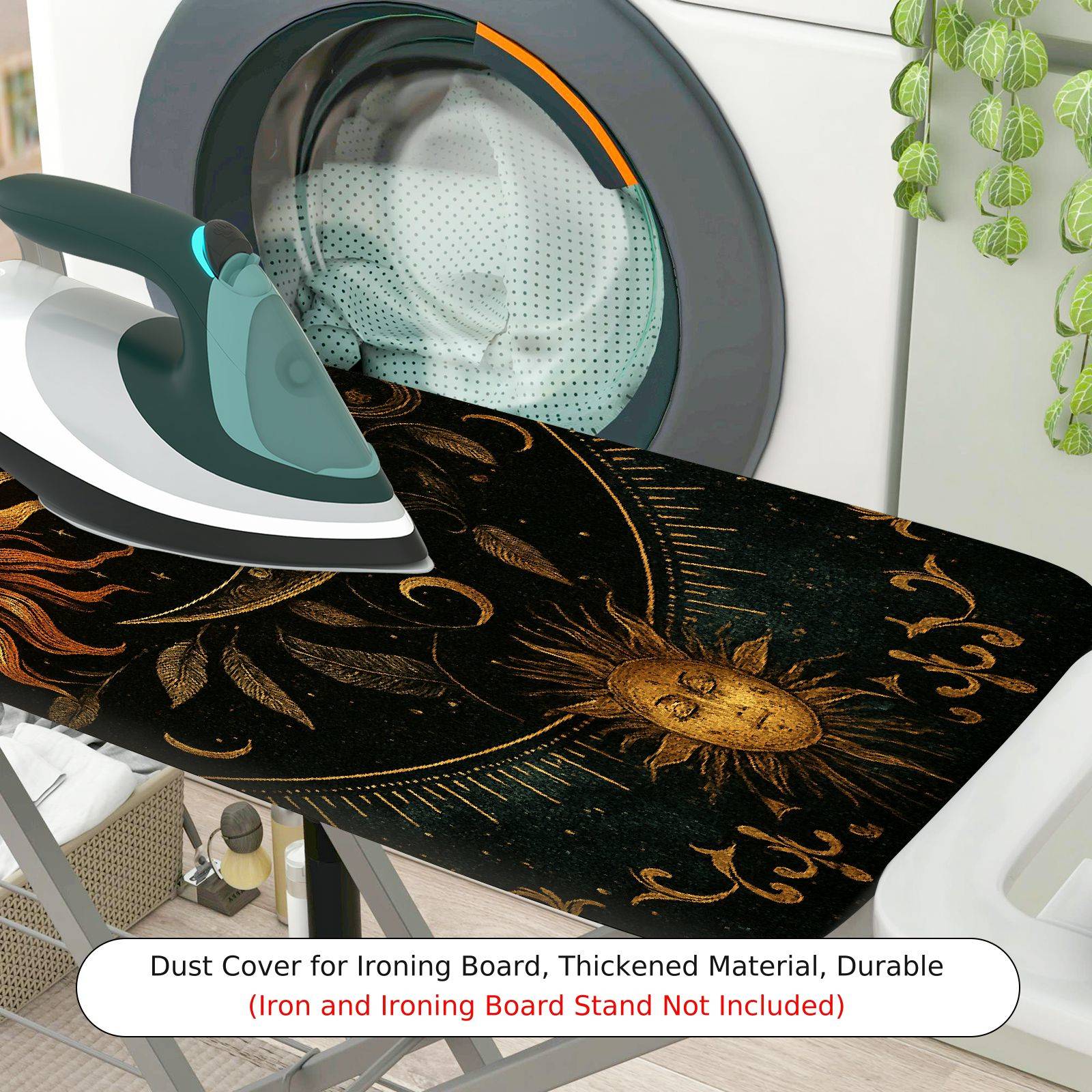1-Piece Sun Moon Star  Ironing Board Cover, Universal Size, Without Board