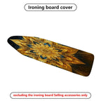 1-Piece Floral Golden Starburst Mandala  Ironing Board Cover, Universal Size, Without Board