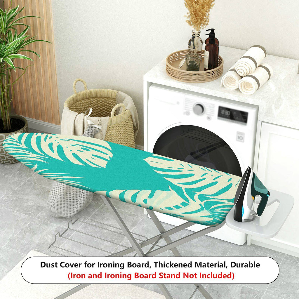 1-Piece Tropical Leaf Green Pattern  Ironing Board Cover, Universal Size, Without Board