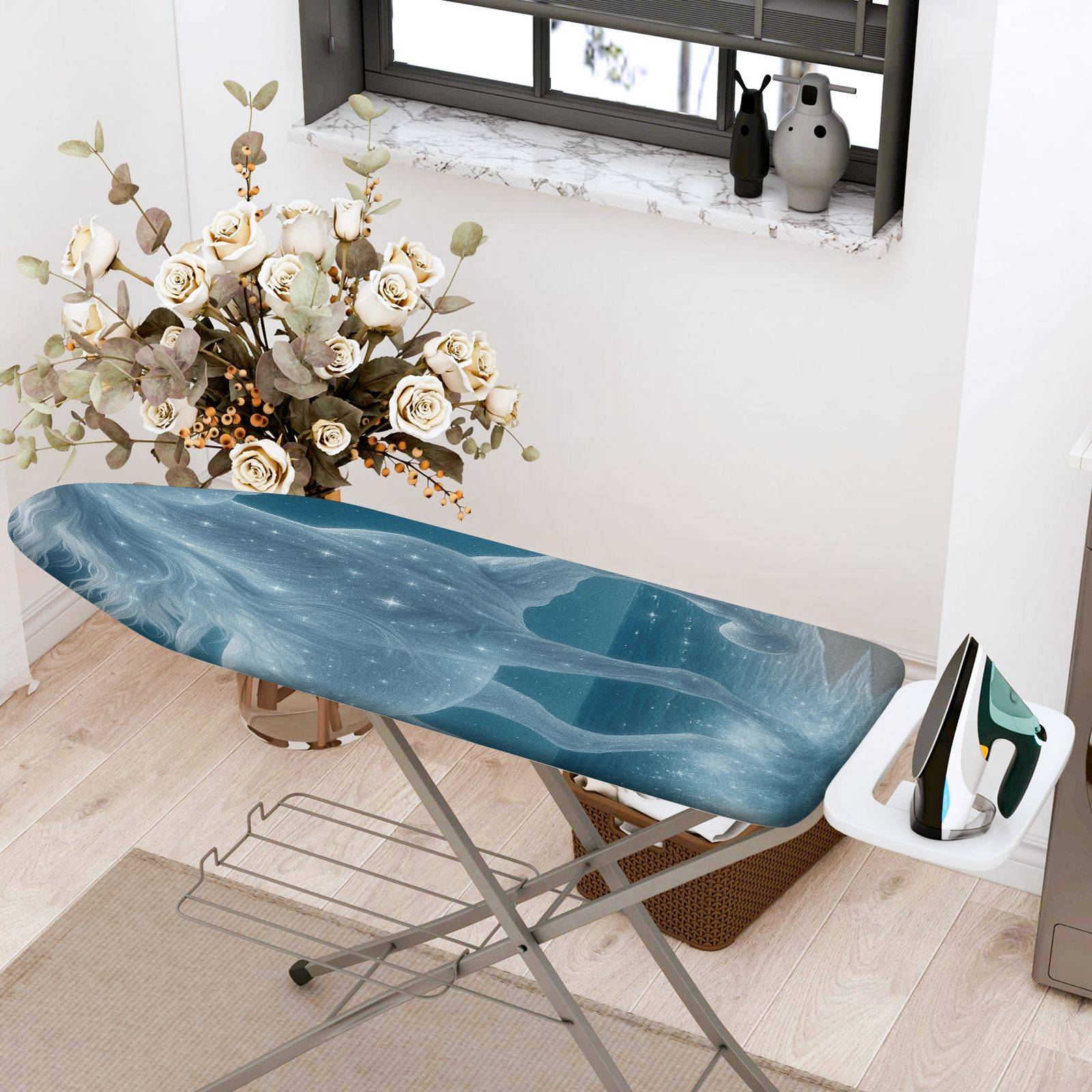 1-Piece Unicorn Starry Night Fantasy  Ironing Board Cover, Universal Size, Without Board
