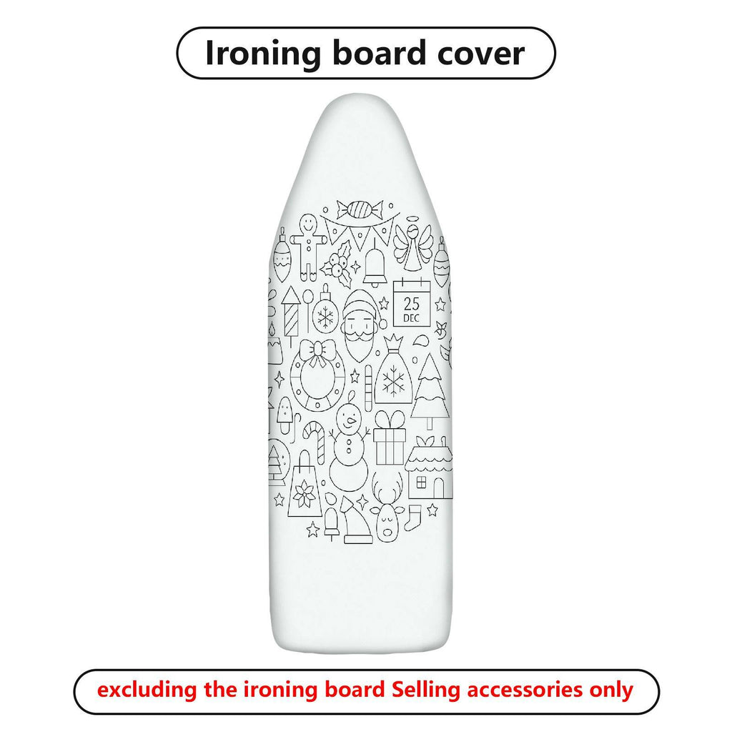 1-Piece Christmas Festive Season Santa  Ironing Board Cover, Universal Size, Without Board