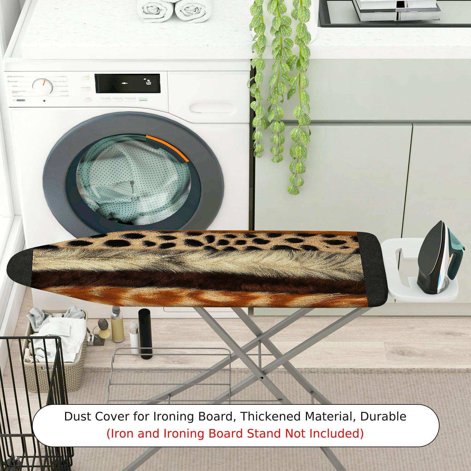 1-Piece Leopard Print Safari Animal  Ironing Board Cover, Universal Size, Without Board