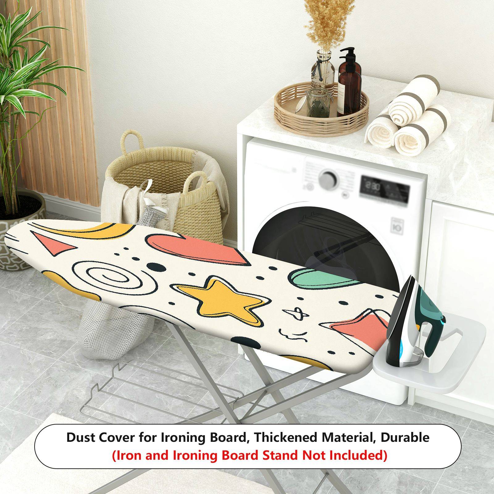 1-Piece Star Heart Swirl  Ironing Board Cover, Universal Size, Without Board