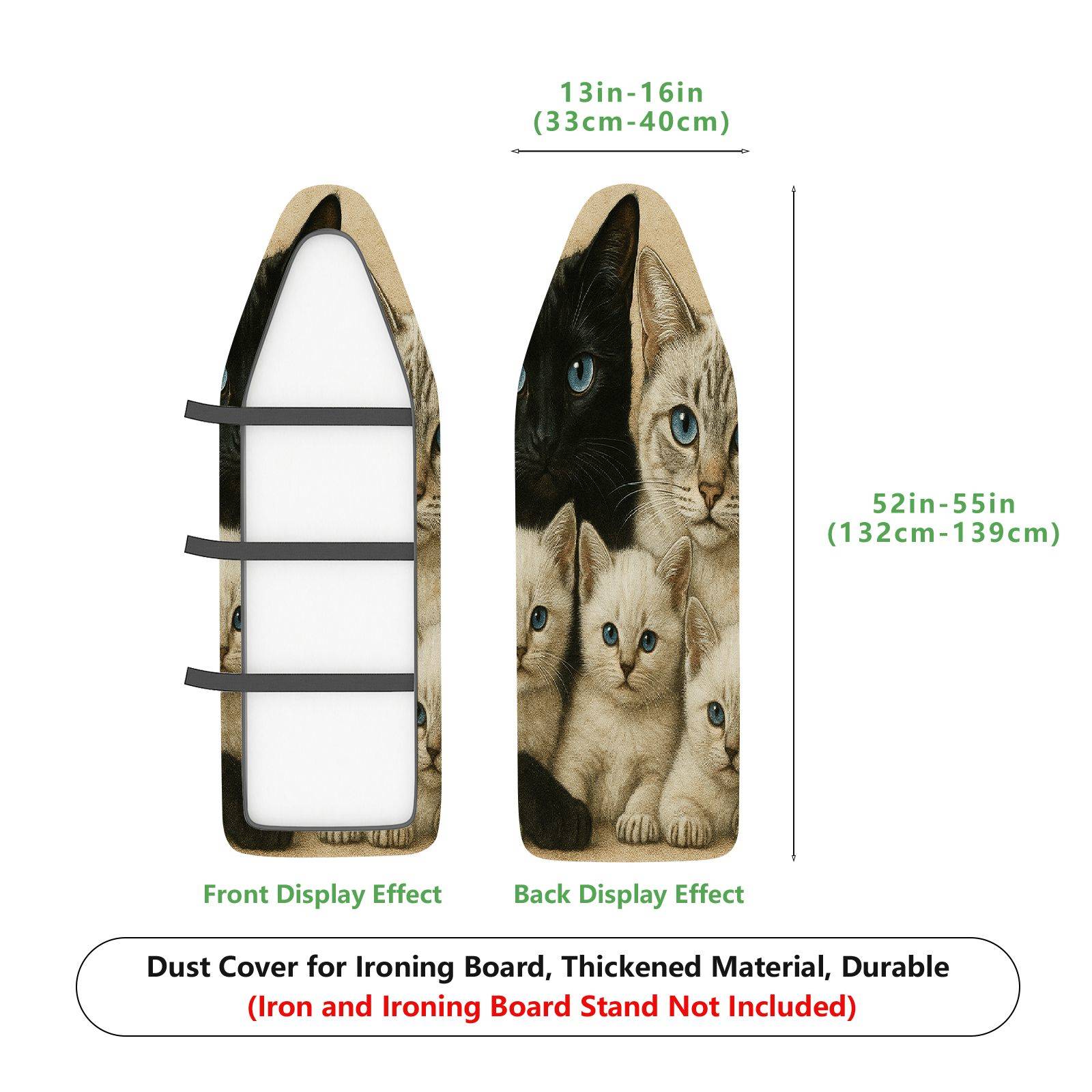 1-Piece Cat Kitten Animal  Ironing Board Cover, Universal Size, Without Board