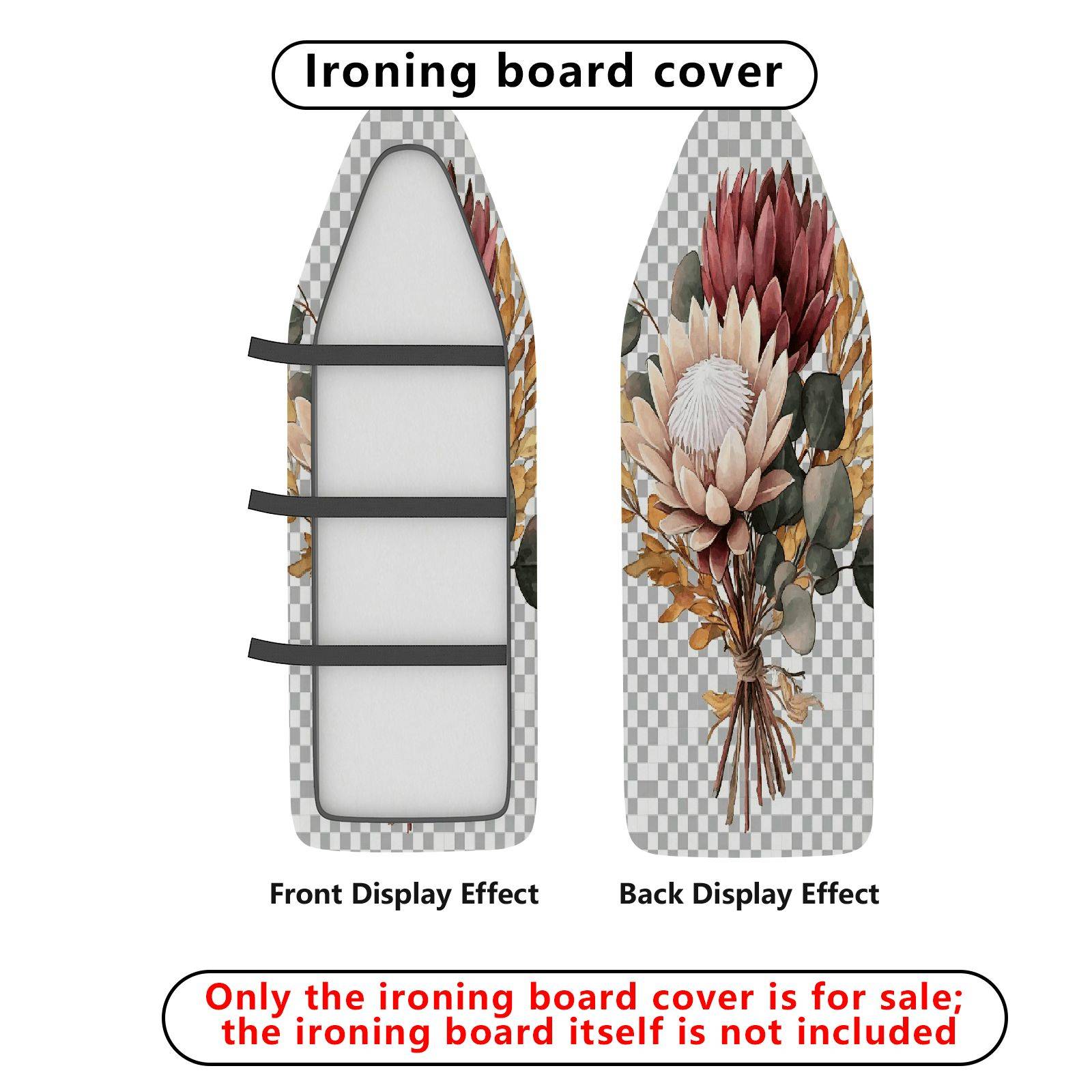 1-Piece Tropical Floral Bohemian Vintage  Ironing Board Cover, Universal Size, Without Board