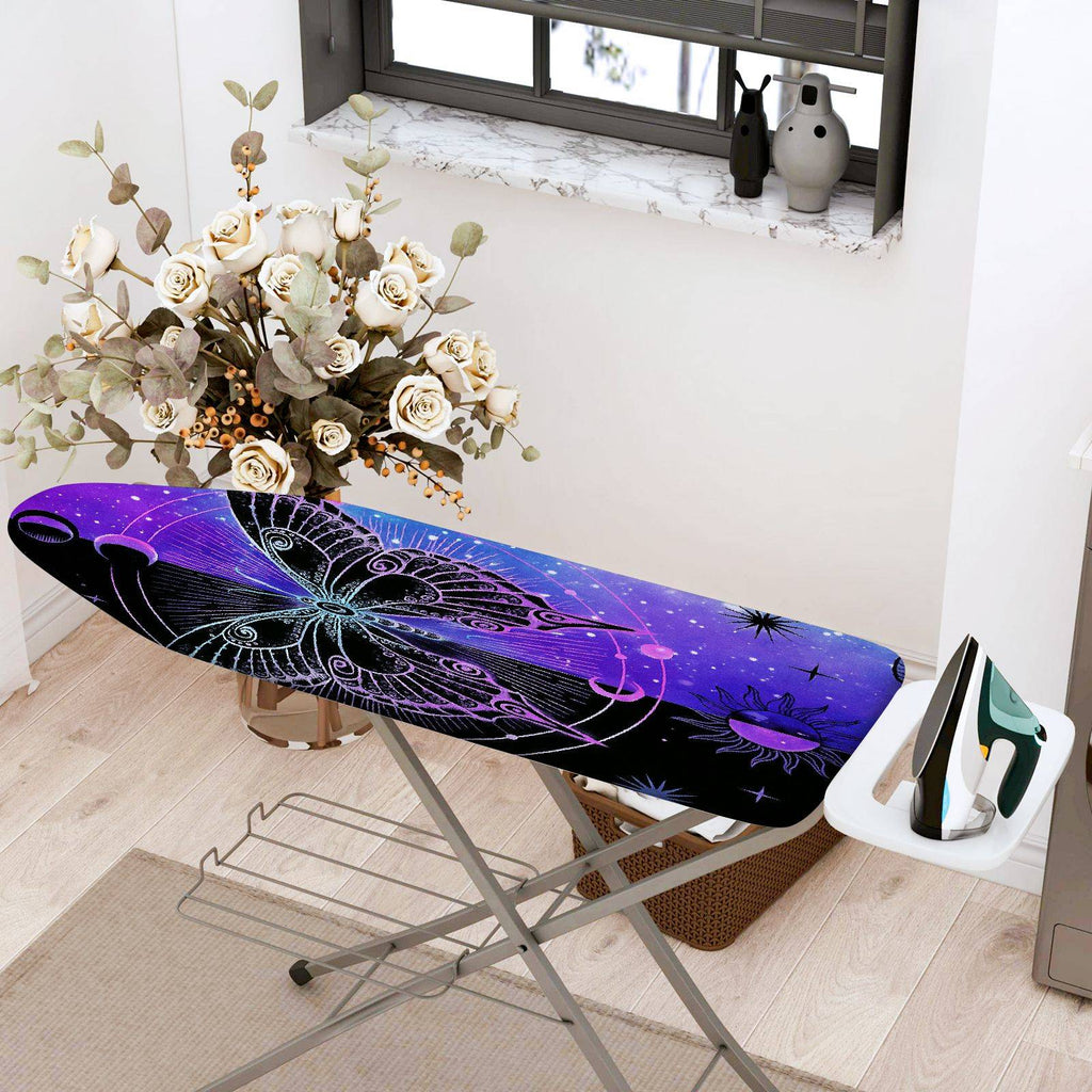 1-Piece Butterfly Galaxy Stars  Ironing Board Cover, Universal Size, Without Board