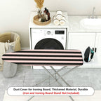 1-Piece Black Pink Striped Modern  Ironing Board Cover, Universal Size, Without Board