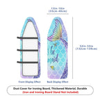 1-Piece Mermaid Tail Starfish Seashell  Ironing Board Cover, Universal Size, Without Board
