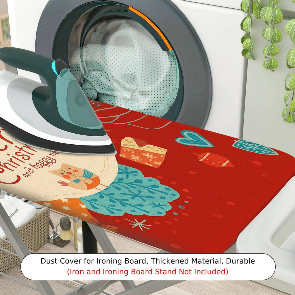 1-Piece Santa Claus Snowflakes Gifts  Ironing Board Cover, Universal Size, Without Board