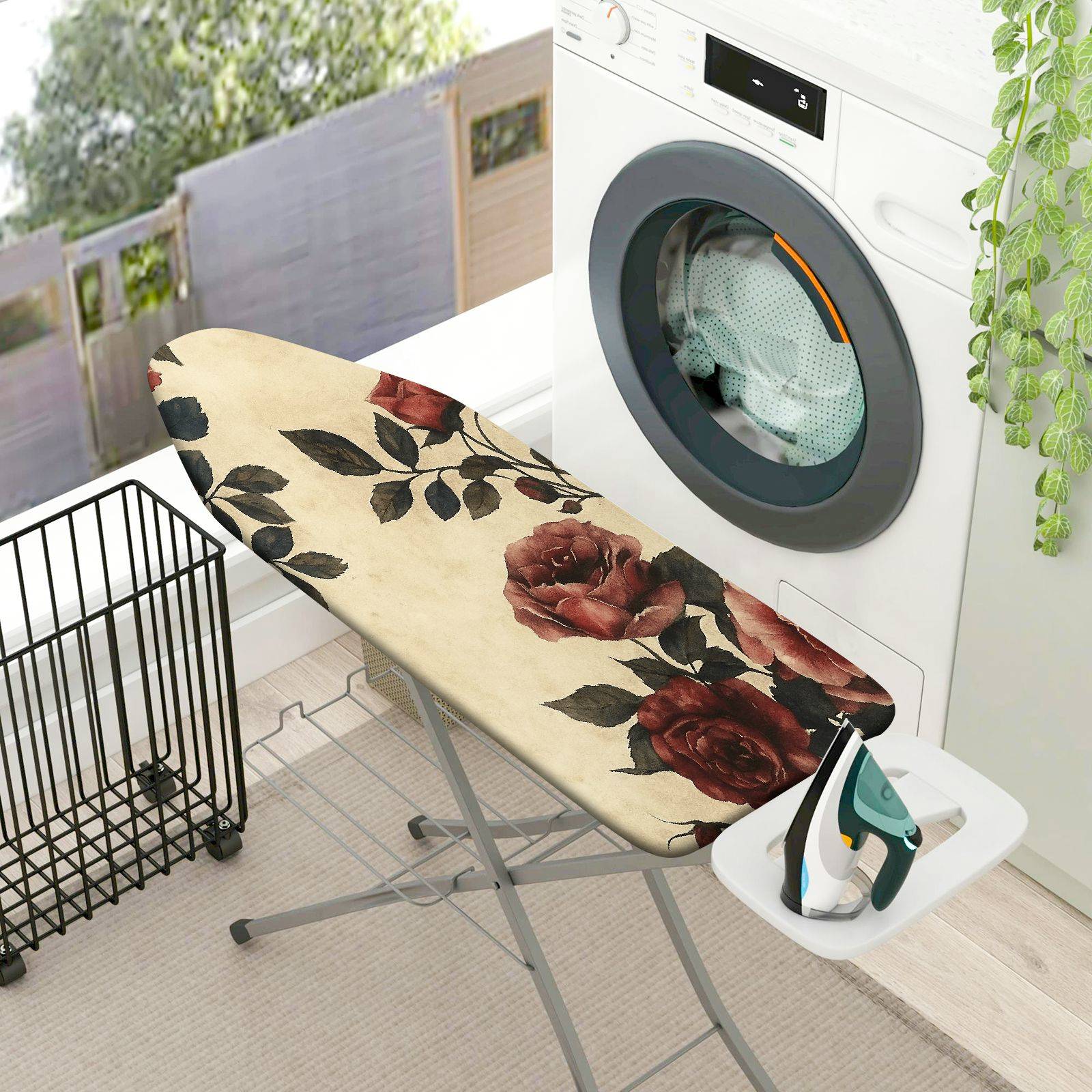 1-Piece Floral Pattern Vintage Retro  Ironing Board Cover, Universal Size, Without Board