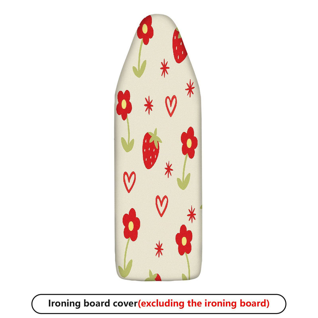 1-Piece Strawberry Floral Heart  Ironing Board Cover, Universal Size, Without Board