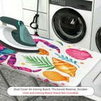 1-Piece Tropical Floral Crab  Ironing Board Cover, Universal Size, Without Board