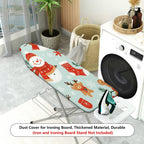 1-Piece Christmas Snowman Reindeer Santa  Ironing Board Cover, Universal Size, Without Board
