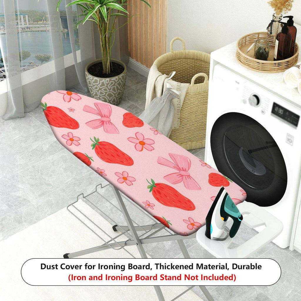 1-Piece Strawberry Bow Flower  Ironing Board Cover, Universal Size, Without Board
