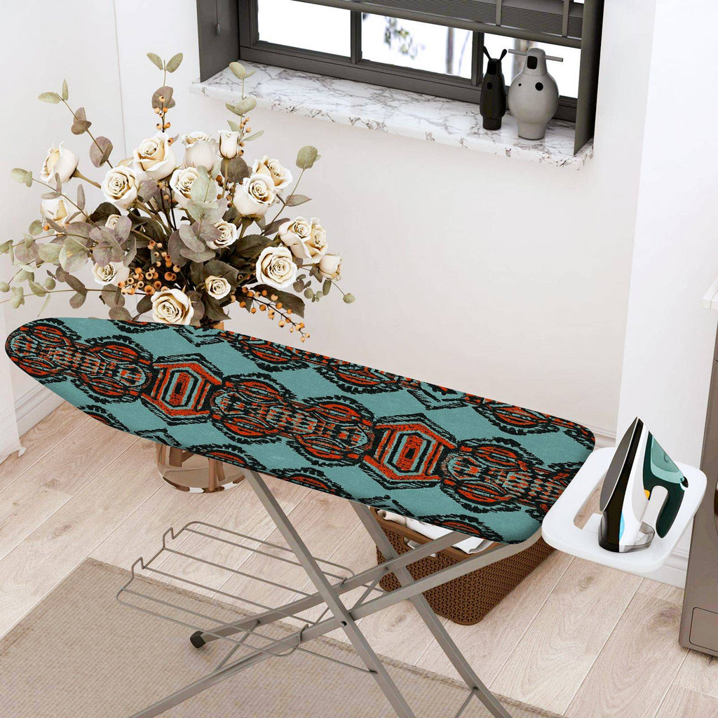 1-Piece Geometric Retro Tribal  Ironing Board Cover, Universal Size, Without Board