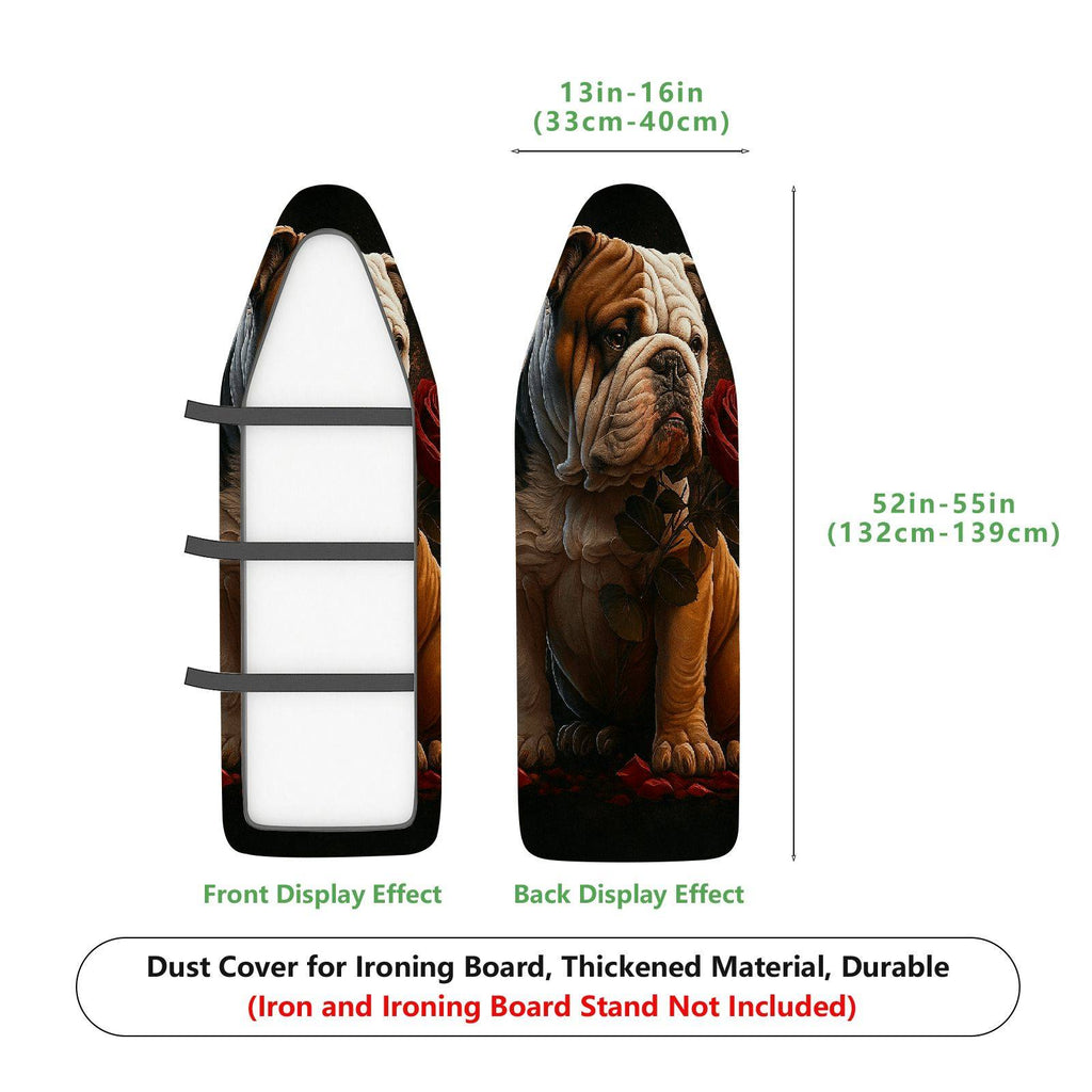 1-Piece Dog Rose Art  Ironing Board Cover, Universal Size, Without Board