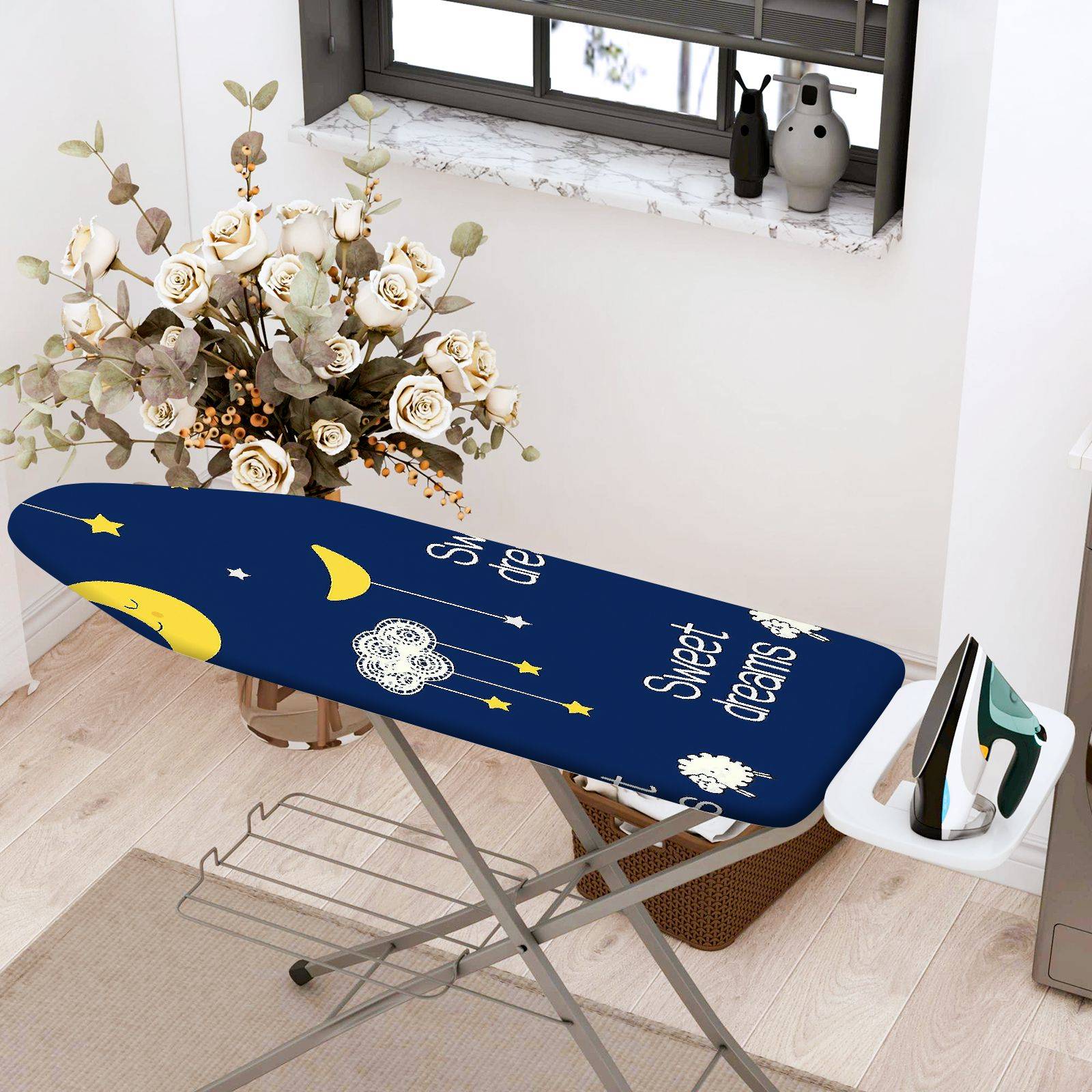 1-Piece Moon Star Sweet Dream  Ironing Board Cover, Universal Size, Without Board