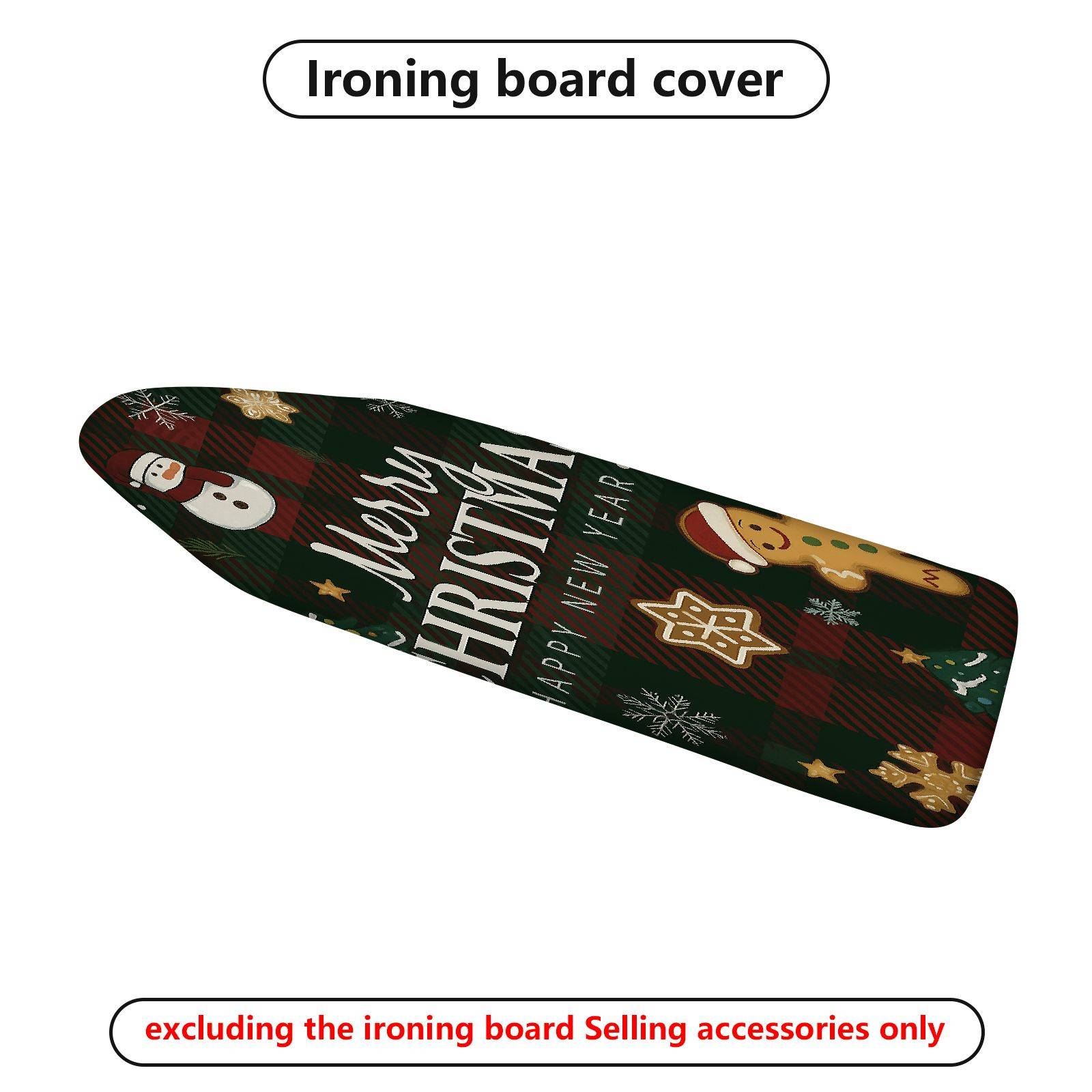 1-Piece Christmas Santa Gingerbread  Ironing Board Cover, Universal Size, Without Board