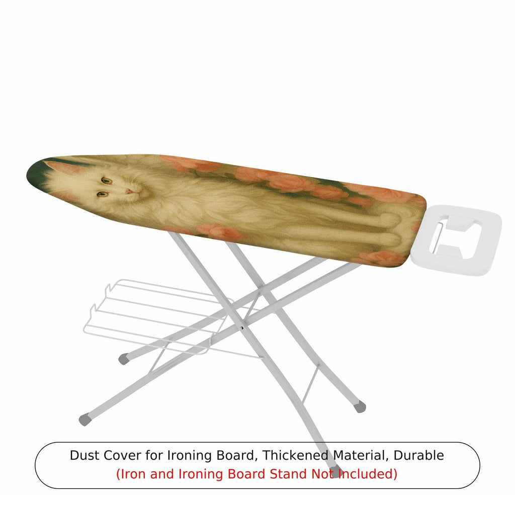 1-Piece Cat Floral Art  Ironing Board Cover, Universal Size, Without Board