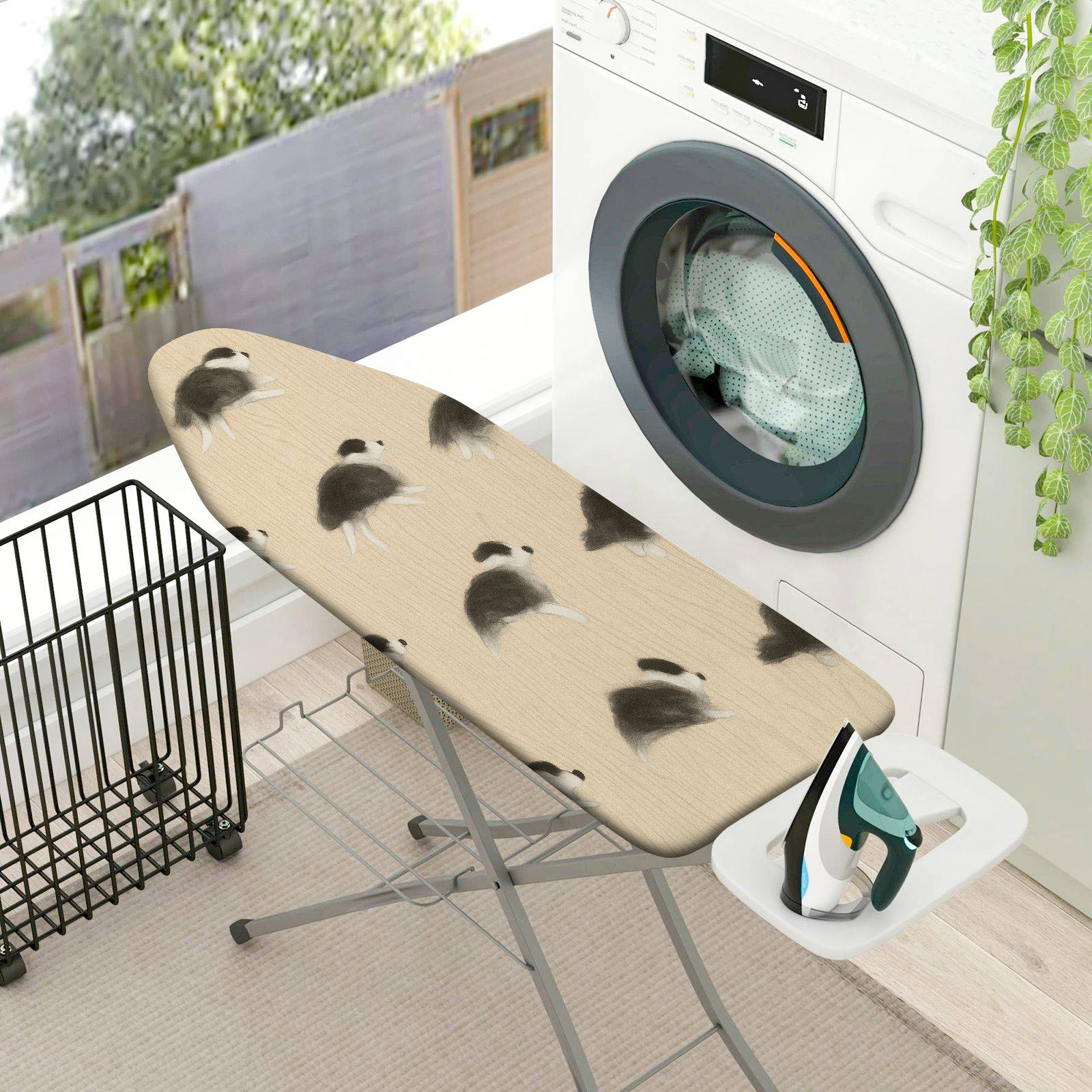 1-Piece Dog Pattern Beige Cute  Ironing Board Cover, Universal Size, Without Board