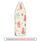 1-Piece Cute Bear Strawberry Floral  Ironing Board Cover, Universal Size, Without Board
