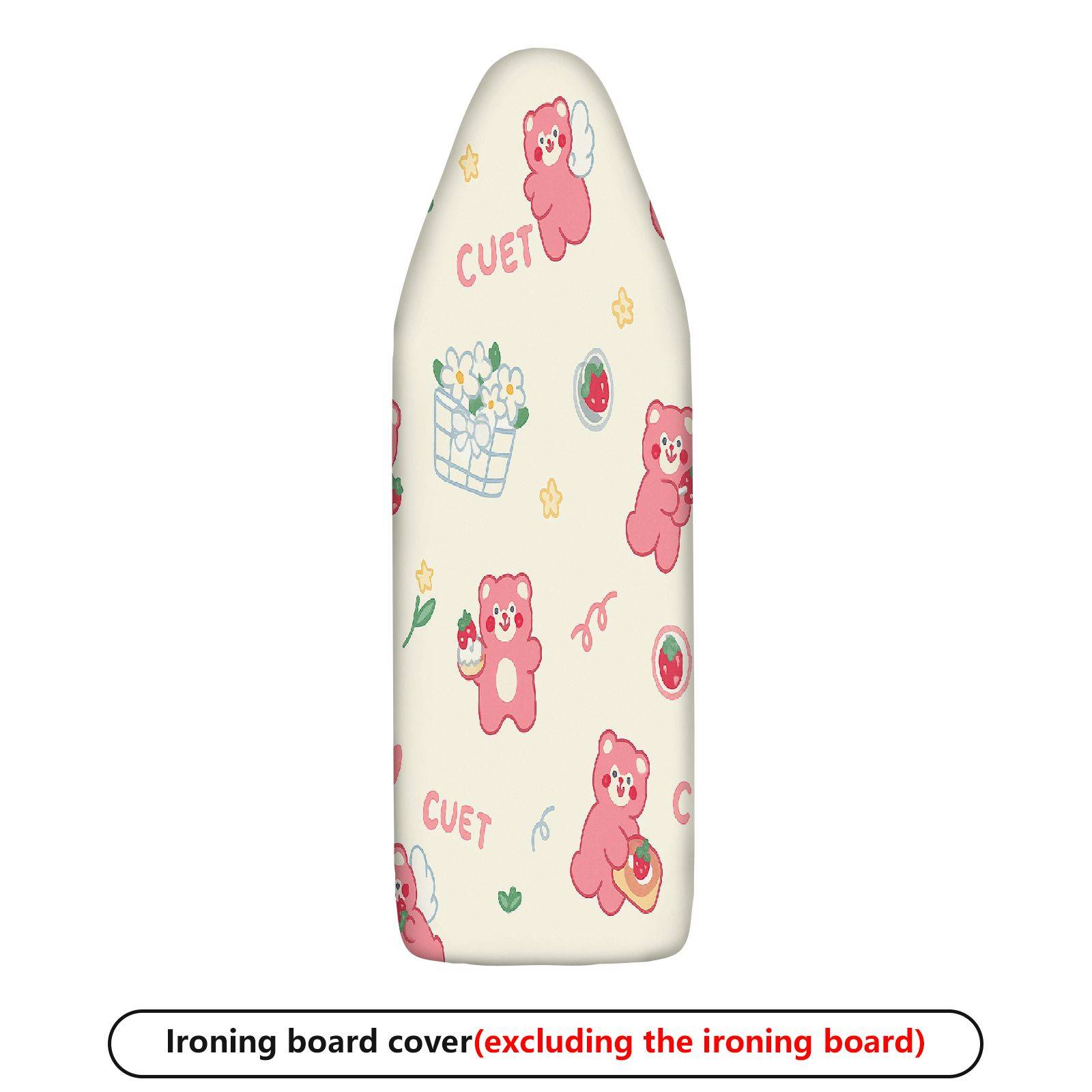 1-Piece Cute Bear Strawberry Floral  Ironing Board Cover, Universal Size, Without Board