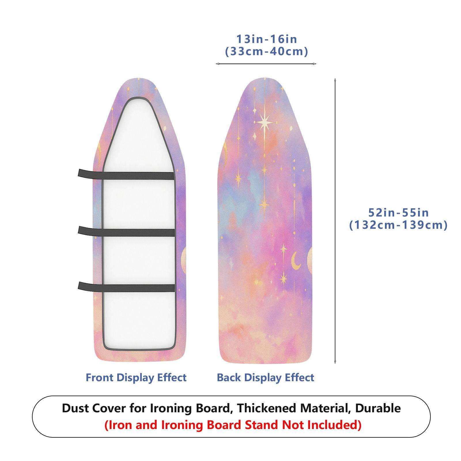 1-Piece Galaxy Stars Moon Sky  Ironing Board Cover, Universal Size, Without Board