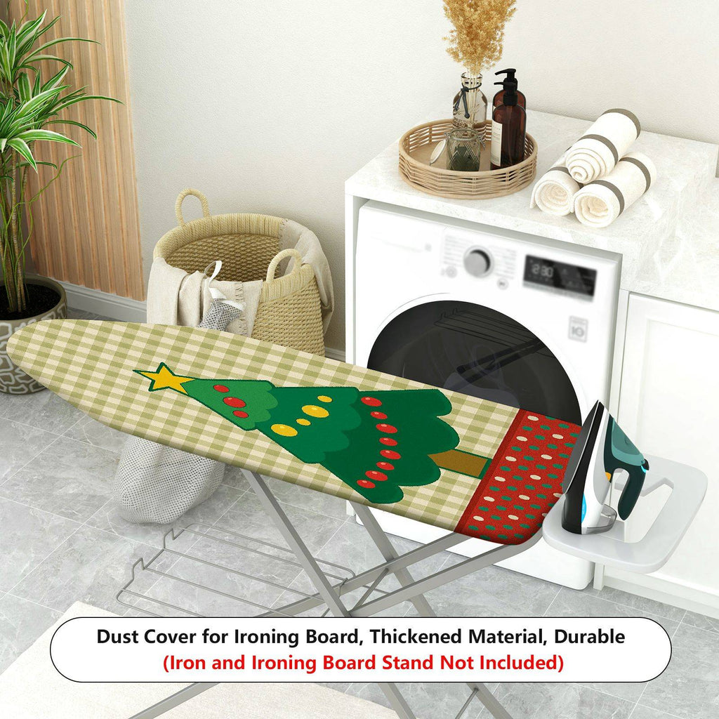1-Piece Christmas Tree Festive Plaid  Ironing Board Cover, Universal Size, Without Board
