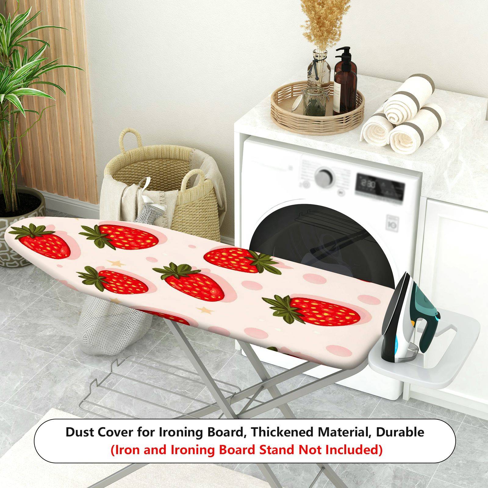 1-Piece Strawberry Pink Star  Ironing Board Cover, Universal Size, Without Board
