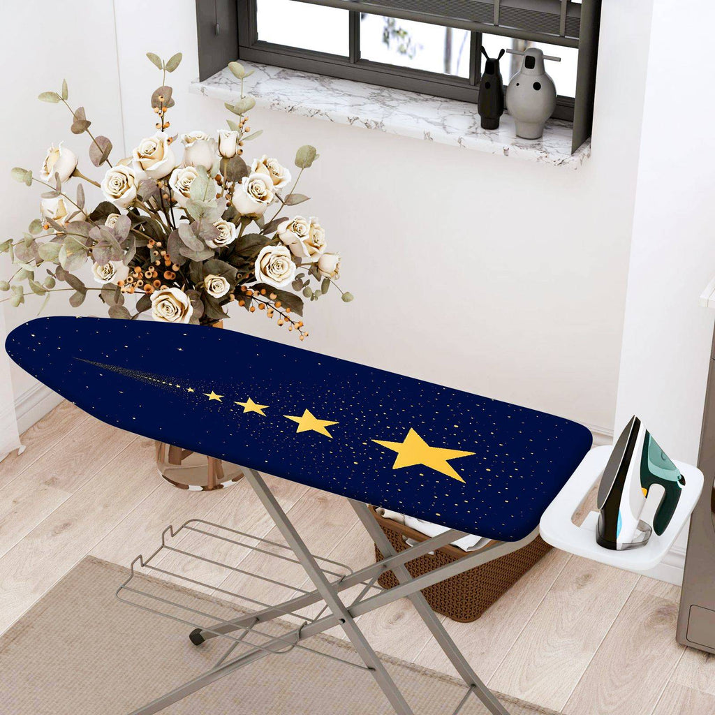 1-Piece Starry Night Blue Gold Starry Sky  Ironing Board Cover, Universal Size, Without Board