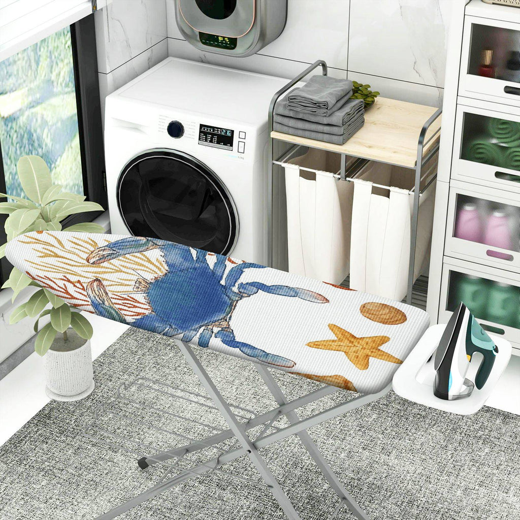 1-Piece Ocean Crab Starfish  Ironing Board Cover, Universal Size, Without Board