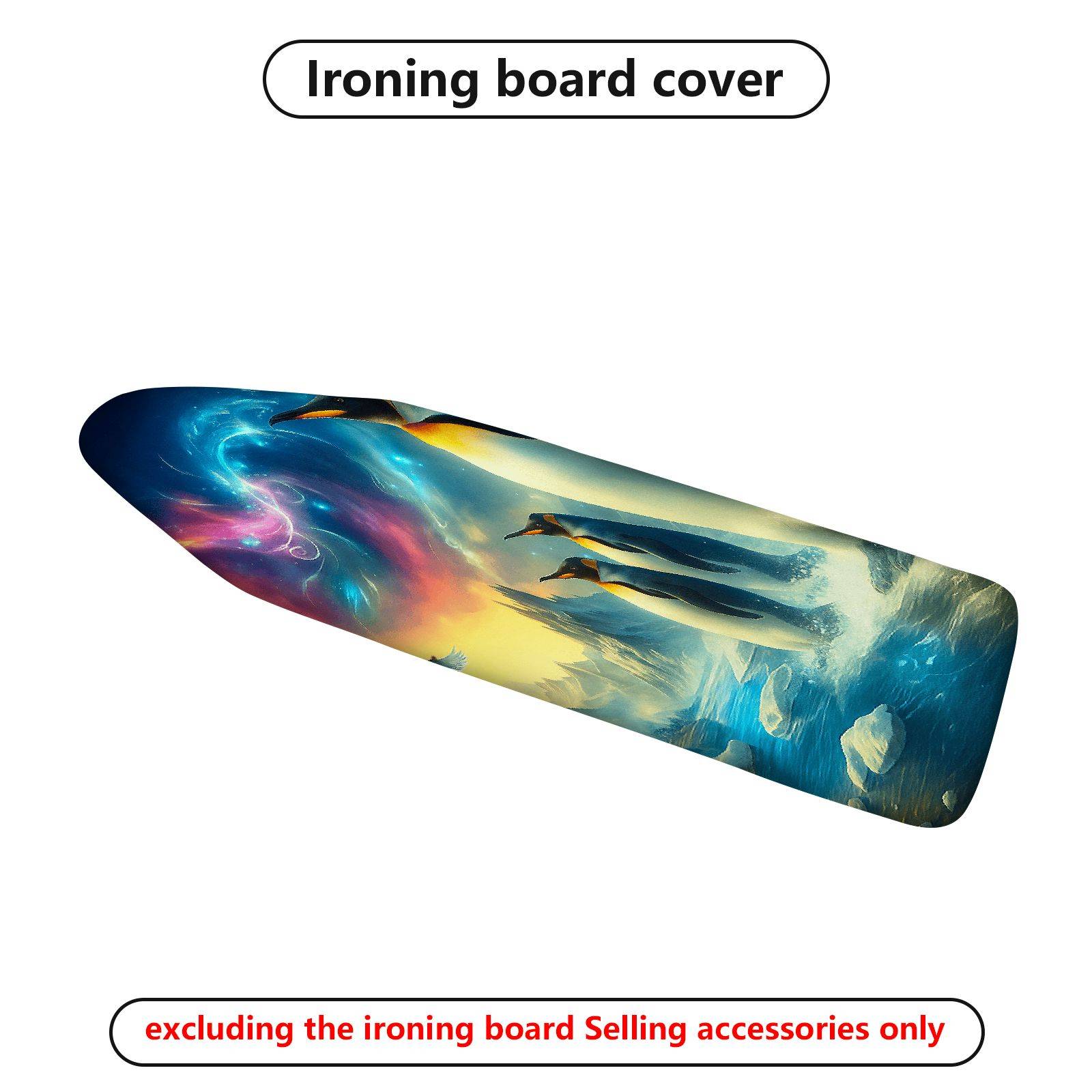 1-Piece Penguin Ocean Fantasy  Ironing Board Cover, Universal Size, Without Board