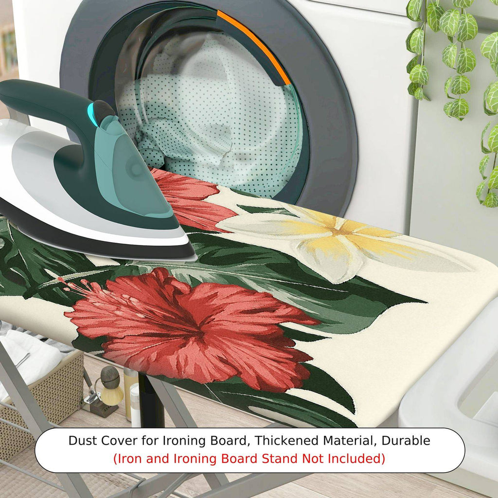 1-Piece Tropical Floral Hibiscus  Ironing Board Cover, Universal Size, Without Board
