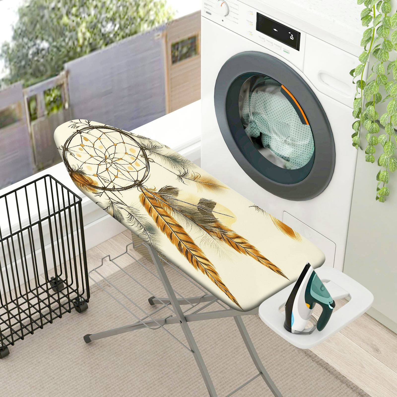 1-Piece Dreamcatcher Feather Pattern  Ironing Board Cover, Universal Size, Without Board
