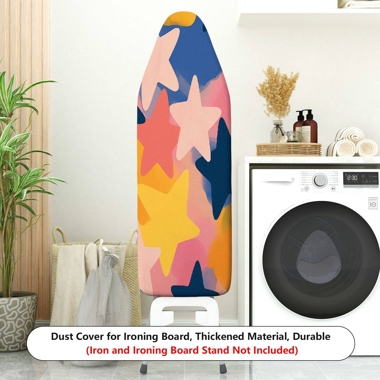 1-Piece Star Pattern Rainbow Colorful Modern  Ironing Board Cover, Universal Size, Without Board