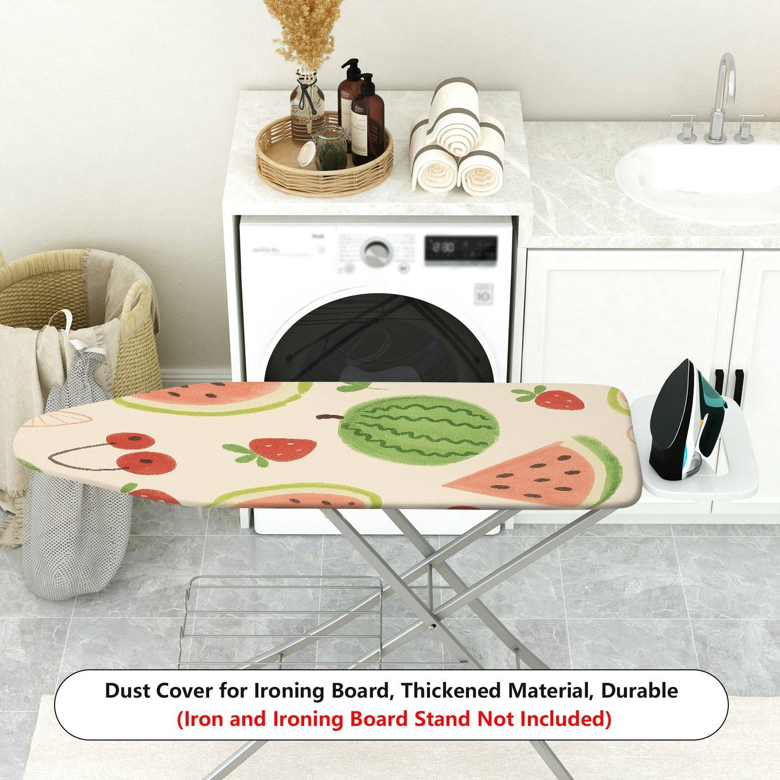 1-Piece with Fruit Pattern, Watermelon, Strawberry, Cherry, Household  Ironing Board Cover, Universal Size, Without Board