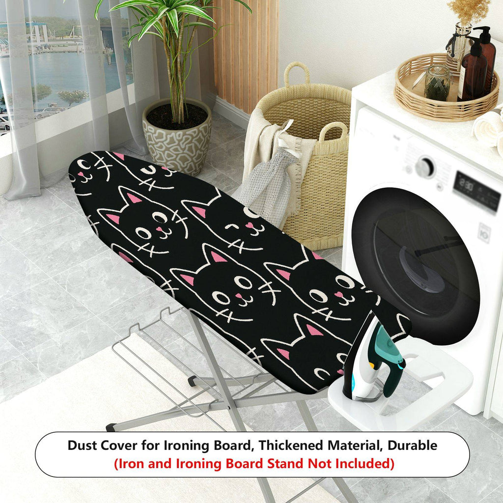 1-Piece Cat Black  Pattern  Ironing Board Cover, Universal Size, Without Board