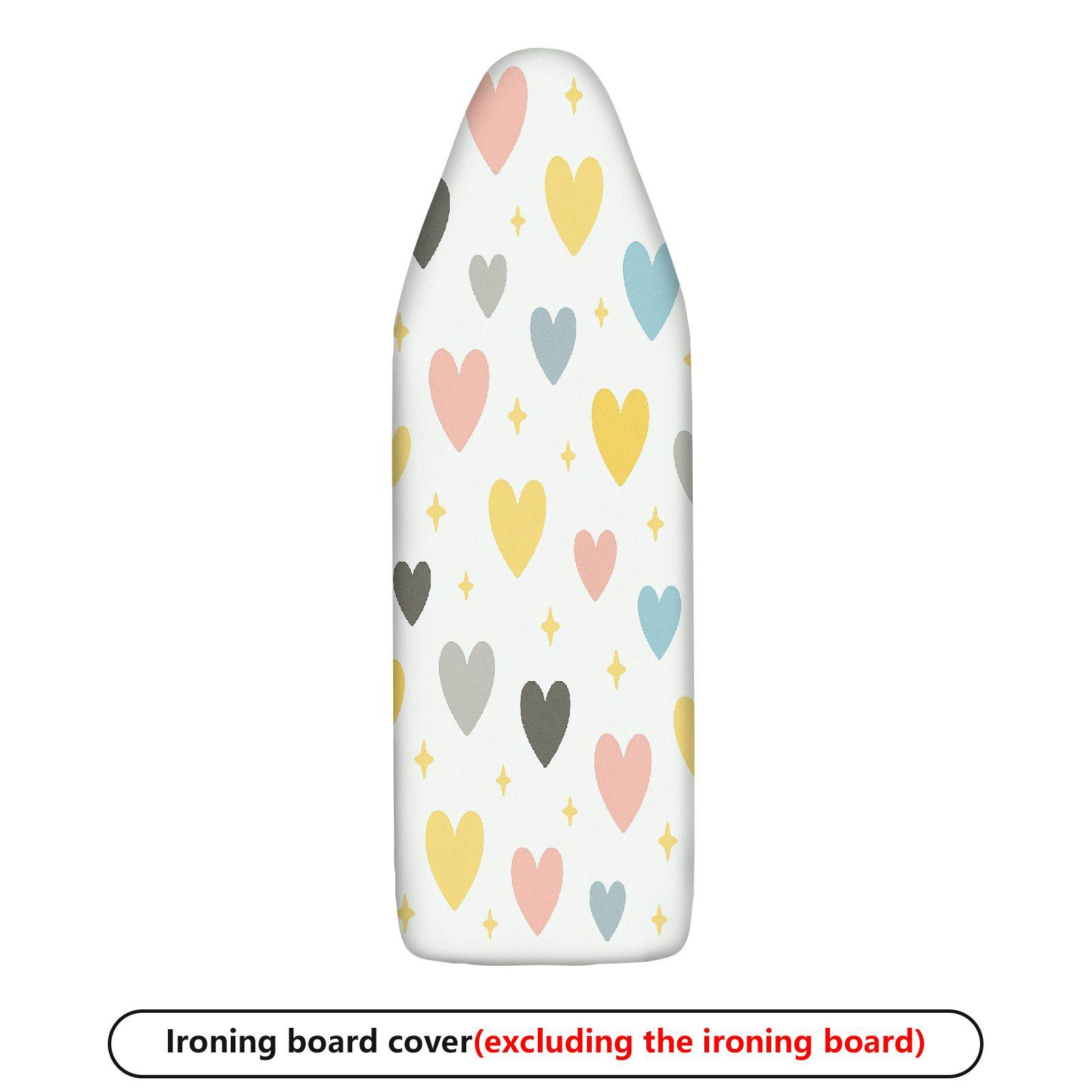 1-Piece Heart Star Pattern Pastel Design  Ironing Board Cover, Universal Size, Without Board