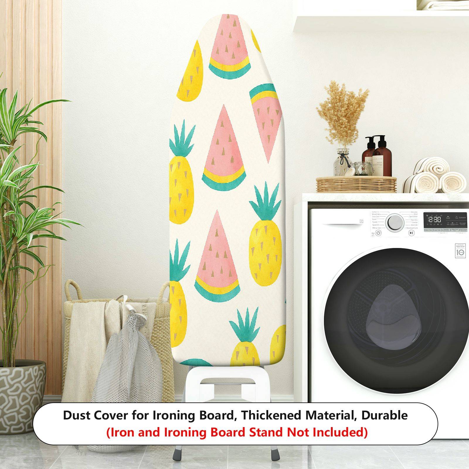 1-Piece Watermelon Pineapple Tropical  Ironing Board Cover, Universal Size, Without Board