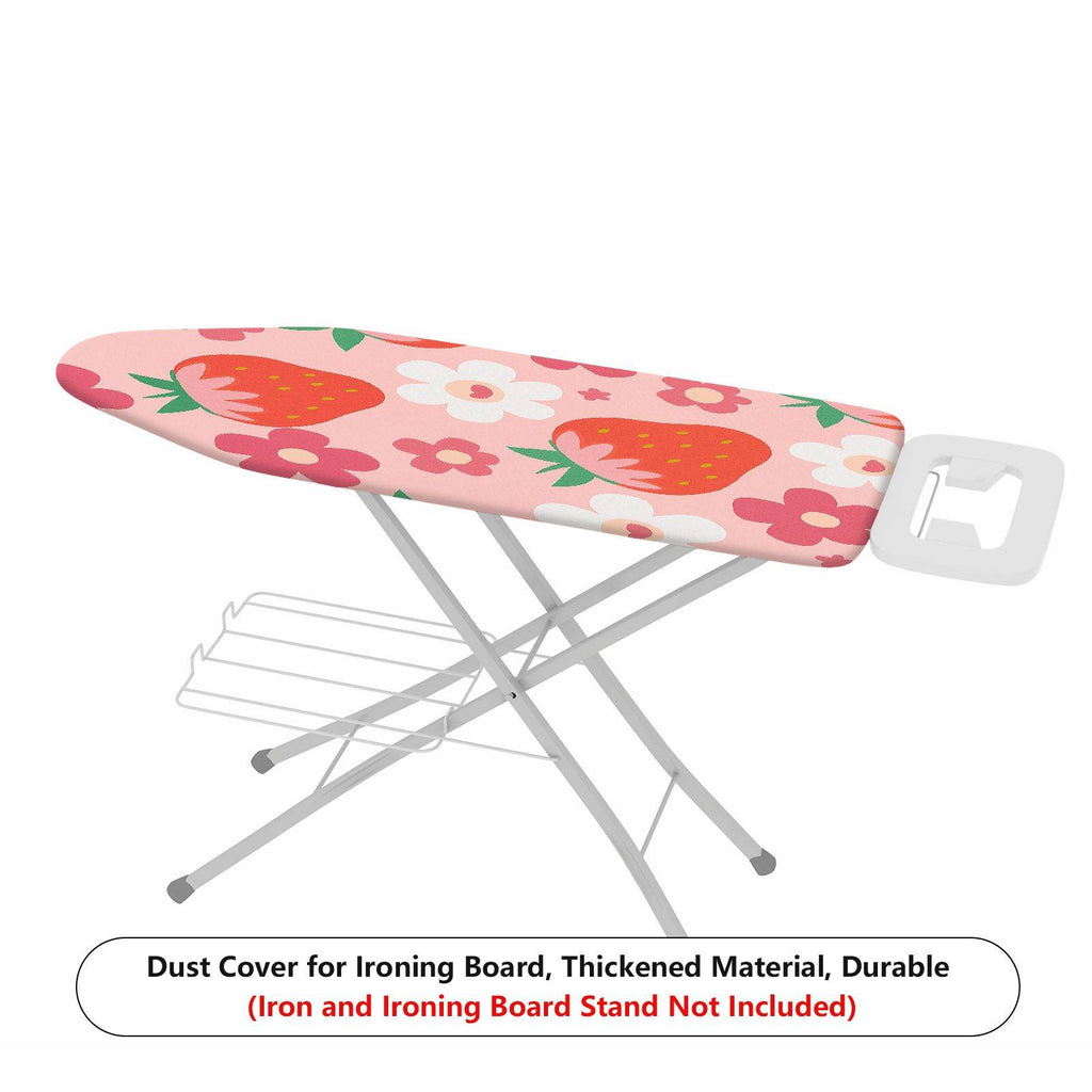 1-Piece Strawberry Floral Pink  Ironing Board Cover, Universal Size, Without Board